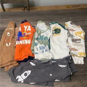 Carters Pajama Lot of 6 Boys Long Sleeve Size 3T